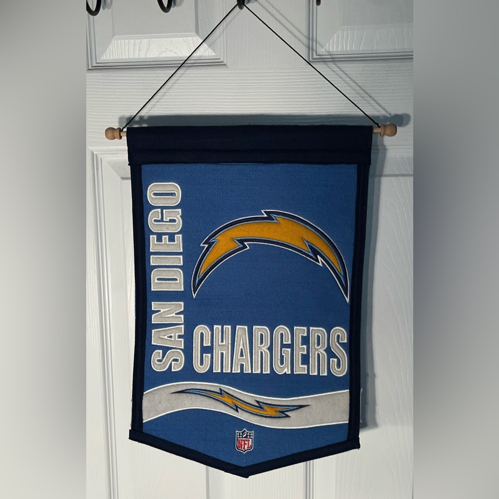 Vintage San Diego (Los Angeles) Chargers Football Banner Wool NFL Winning Streak
